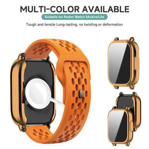 Xiaomi Redmi Watch 5 active/5 Lite용 케이스+실리콘 스트랩 풀 커버 스크린 프로텍터 TPU 소프트 쉘 및
