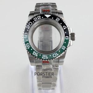 다이버 40mm 남성용 시계 케이스 팔찌 손목 밴드 부품 세이코 nh34 nh35 nh36/38 무브먼트 28.5mm 다이얼