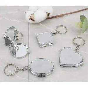 허니어게인 접이식 양면 미니 손거울 열쇠고리 휴대용미니손거울