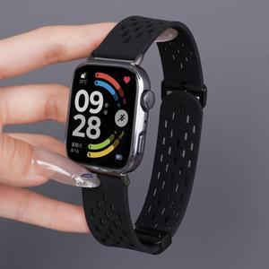 레드미 워치 6 5 4용 부드러운 실리콘 스트랩 자석 통기성 스포츠 손목밴드 샤오미 미 밴드 9 프로/8 프로