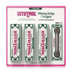 유시몰 화이트닝 미백 치약 98g 3개 + 스퀴저