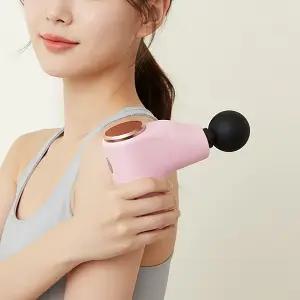 KC인증 휴대용 미니 마사지건 2시간 작동 C타입 충전 헤드4종 케이스 포함