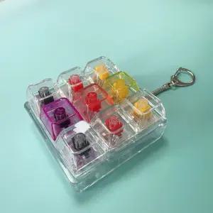 클릭커키링 키캡키링 커스텀 해소 무소음 투명 키보드키링