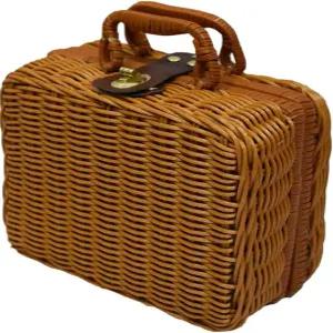 캠핑 결혼식 여름 파티를 위한 라이너 라탄 수납 바구니가 있는 SEWACC 피크닉 바구니 빈티지 핸드백