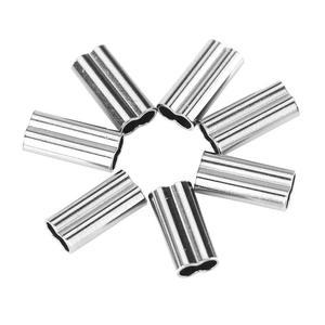 100pcs /세트 이중 구리 튜브 압착 루프 슬리브 내경 1 0mm / 2mm 4mm 6mm 8mm 2 내부식 크림프하기 쉬운 낚싯줄용 장치용 클림프 6사이즈 선택 가능
