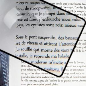 전체 페이지 대형 시트 돋보기 독서 보조 유리 렌즈