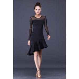 댄스복 라인 줌바 라틴 방송 스포츠 댄스 여성 긴팔 공연복 폴리에스터 모달 룸바 차 사교 카우보이 불싸움