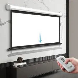 전동 스크린 노출형 회의용 롤스크린 사무용 매립형