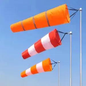 윈드삭 풍향계 형광 거치형 야외용 풍기대용 측량 깃발