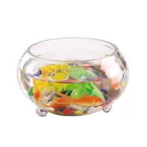 둥근어항 유리 조경 키우기 가정용 원통 애완 거북이 축양장 물고기 수족관 베타 열대어 원형(2)