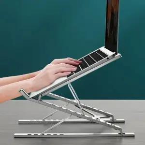 노트북거치대 이중 각도조절 알루미늄 거치대 노트북 접이식 2단 WFJH301