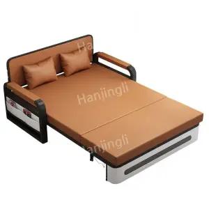 확장형 소파베드 접이식 거실 침대 겸용 각도조절 매트리스 패브릭 등받이 공간활용 1인용(1)