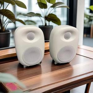 초소형 블루투스 스피커 BESTISAN SR06 북쉘프 5.0 유선 광학 RCA 입력 TV 사운드 시스템 지지대 베이스 트레블 3 오디오 모드