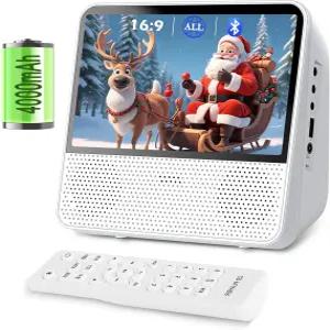 9.8인치 휴대용 DVD 플레이어(블루투스 포함) 1024 x 600 화면 플레이어(스크린 4000mAh 충전식 하이파이