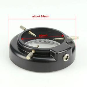 현미경 링 라이트 60LED 광학 스테레오 소스 램프 밝기 조절 가능 조명 파란색 녹색 빨간색 흰색 보라색