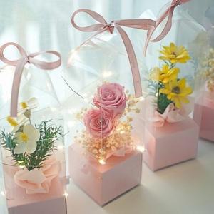 5/10개 투명 장미꽃 상자 클리어 플로리스트 꽃 포장 DIY 웨딩 생일 발렌타인데이 어머니의 날 선물