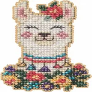 밀 힐 리틀 라마 구슬 카운트 크로스 스티치 장식 키트 2023 봄 부케 MH182316