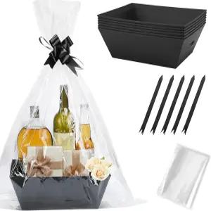 비플러브 6세트 선물용 큰 두꺼운 크래프트 바구니 비어 있음 발렌타인데이 결혼식 생일 신부 들러리