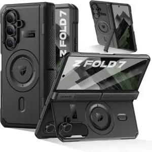 듀얼 킥스탠드와 전면 스크린 프로텍터 및 힌지 보호 기능이 있는 삼성 갤럭시 Z 폴드 7 케이스용 덱스너