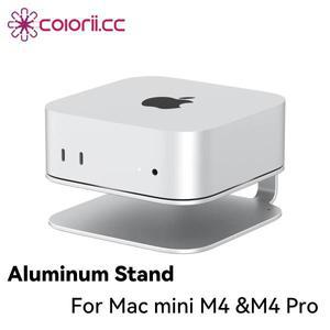 Mac Mini M4 Pro 2024 방열 알루미늄 마운트 도크 냉각 홀더 액세서리 용 데스크탑 스탠드