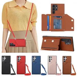 유니커블 갤럭시 S24 S23 S22 카드 지갑 스트랩 줄 가죽 케이스