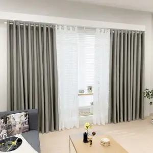 리반 암막커튼+코디커튼+커튼봉(중형)