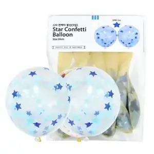 WL PC) 30cm 스타 컨페티풍선 5입) 행사풍선 파티풍선 풍선세트 생일장식풍선 장식용풍선