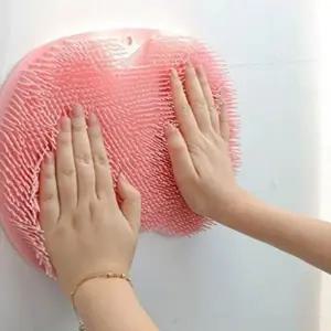 고품질 발세척 실리콘 풋브러쉬 핑크 발각질제거기 발을씻자 발브러쉬 세척매트 발씻는매트 WFIQ84M
