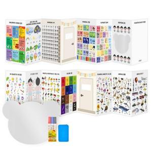 i100 브레인러닝 아기병풍 터미타임 신생아 아기벽보 (8장/세이펜 호환)