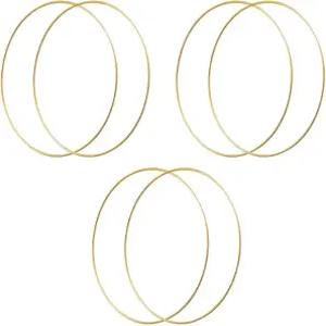 호히야 12 메탈 플로럴 후프 링 6팩 4mm 두께의 금화환 DIY 마크레임 드림 캐처 결혼식 벽걸이 및 홈