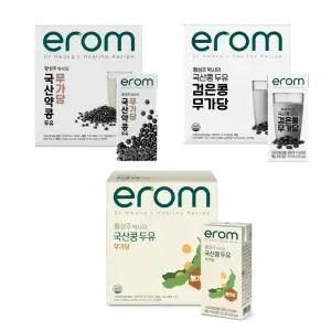 [무가당두유 혼합구성] 이롬 황성주박사의 국산콩두유 (무가당/약콩무가당/검은콩무가당) 190ml x 32입