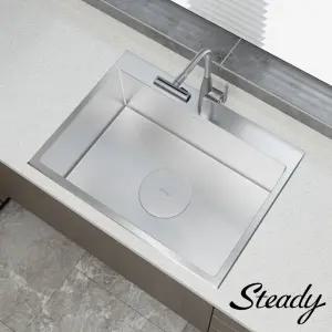 AK Steady 6548 엠보 코팅 주방 사각싱크볼 교체 리폼용