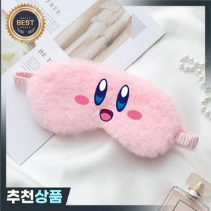 커비 수면 눈 가리개 핑크 쉐이딩 아이 마스크 플러시 귀여운 슈퍼 부드럽고 편안한 가벼운 만화 애니메이