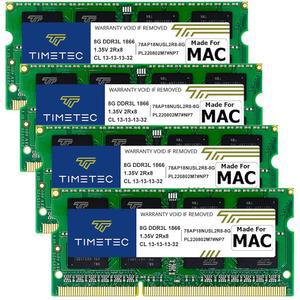 타임텍 32GB 키트(4x8GB) 애플 2015년 말 iMac용 호환(27인치 w / 레티나 5K 디스플레이) DDR3L 1867MHz / 1866MHz PC3L-14900 2Rx8 CL13 1.35V 204 핀 SODIMM 메모리 모듈 MAC RAM 업그레이드(iMac 17,1용)
