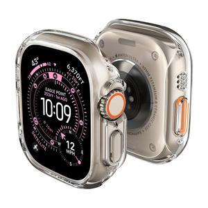 애플 워치 케이스 울트라 3 2 49mm 스트랩 액세서리 하드 PC 범퍼 쉘 스크린 프로텍터 아이워치 시리즈 울트라 49mm 밴드