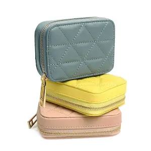 소가죽 캐주얼 퀼팅 파우치 손가방 립스틱케이스