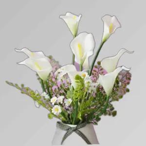 퓨어화이트 카라 화분 조화화분 꽃화분 가렌더 리스