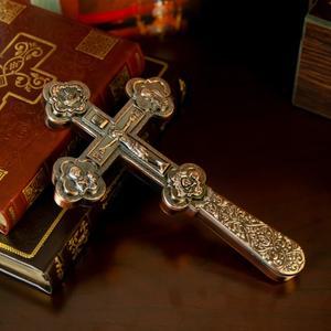 HTISOK  2026 정교회 십자가 금속 러시아 휴대용 결혼식 장례식 8.5인치x4.9인치 선물