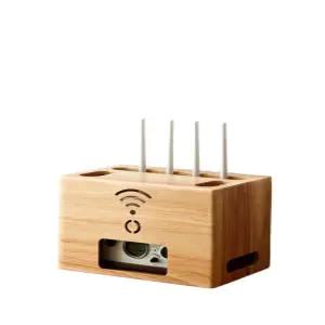 셋탑박스 멀티탭 공유기 와이파이 정리함 수납함 우드 커버