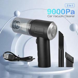 2in 1 무선 진공 청소기, 가정 및 차량용 이중 사용, 120W 고출력 강력한 블랙