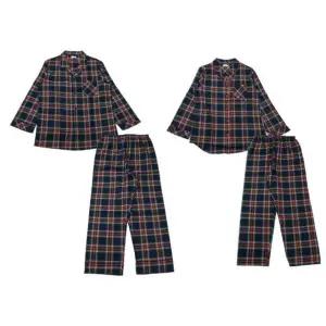 [갤러리아] [비비안]세련된 컬러체크 기모면 커플파자마 세트(WP8804A MP8804A SET)