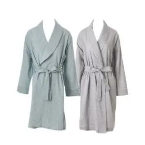 [갤러리아] 얇고 부드러운 코튼 선염 체크 커플 로브가운 남여 택1(WRB2513M/WRB2513W)