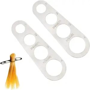 스테인리스 스틸 스파게티 측정 도구 4인분 조절 조리 면 파스타 양 장치(2팩)