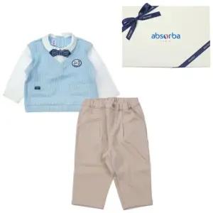 [갤러리아] (압소바출산,백일,돌,귀여운유아복,아기상하복)레논조끼상하(A11-21207)