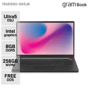 LG 그램북 15UD50U-GX5JK Ultra5 115U 듀얼 업그레이드 업무용 대학생용 AI노트북 8GB 256GB YO