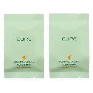 김정문알로에 큐어 아쿠아 마일드 선쿠션 리필 2개