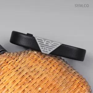 알마니 EGS2985 독수리 엠블럼 무광 빈티지 장식 모던 심플 남자 가죽 팔찌 d