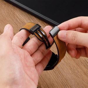 삼성 갤럭시 워치 8 40mm 44mm 남성용 가죽 실리콘 스트랩 스포츠 자석 팔찌 갤럭시 워치 8 클래식 46mm 7