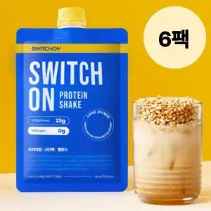 스위치온 단백질 프로틴 쉐이크 파우치 곡물맛 6팩