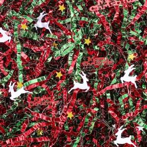 선물 바구니 채우기 포장을 위한 다양한 크리스마스 색종이 조각 필러가 포함된 woric 1LB 크링클 종이